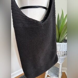 Original The Sak Women's Black 90's Project Crochet Crossbody Bag- Boho